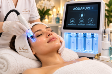 Entdecken Sie moderne Aqua-Peeling-Behandlungen für eine intensive Hautreinigung und Feuchtigkeitsversorgung. Individuell abgestimmt auf Ihre Hautbedürfnisse.